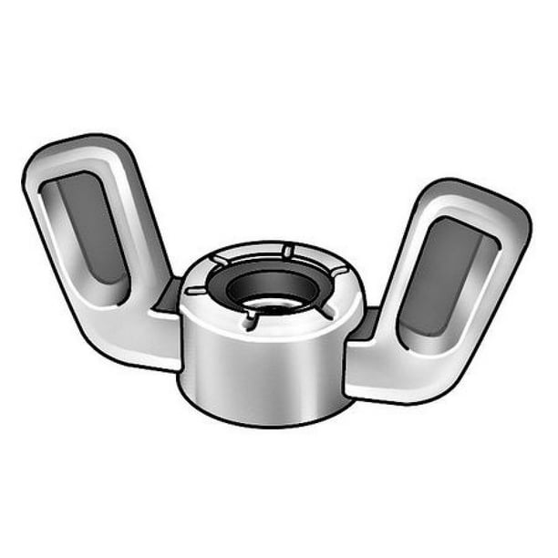 25 pk. #10-24 Zinc Alloy Zinc Plated Nylon Insert Wing Nuts 25 pk. #10-24 Zinc Alloy Zinc Plated Nylon Insert Wing Nuts